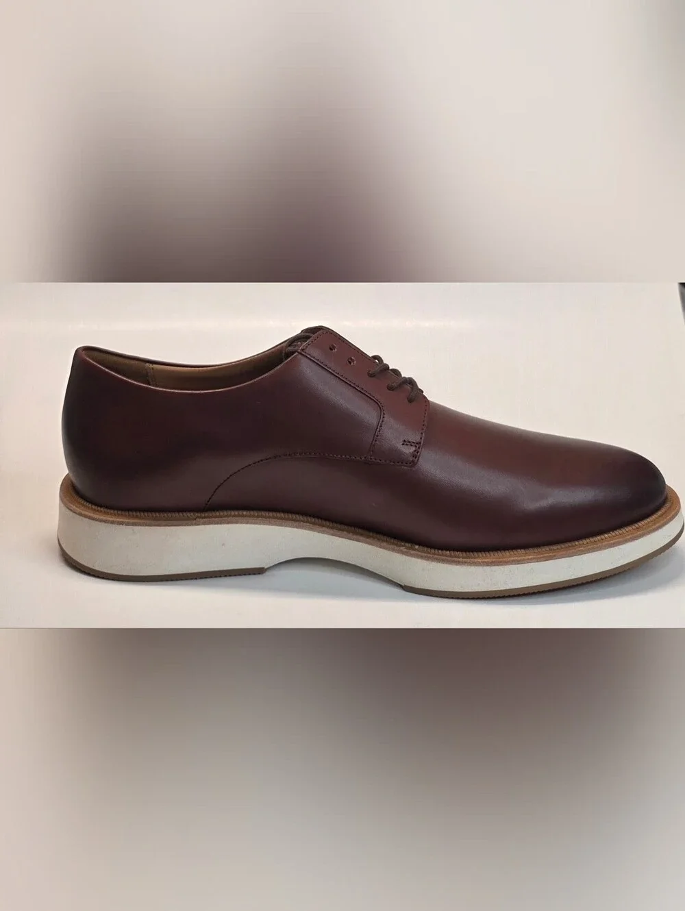 New Benson Derby Oxford Casual Allen Edmonds Brown Leather  Men's Size 12D